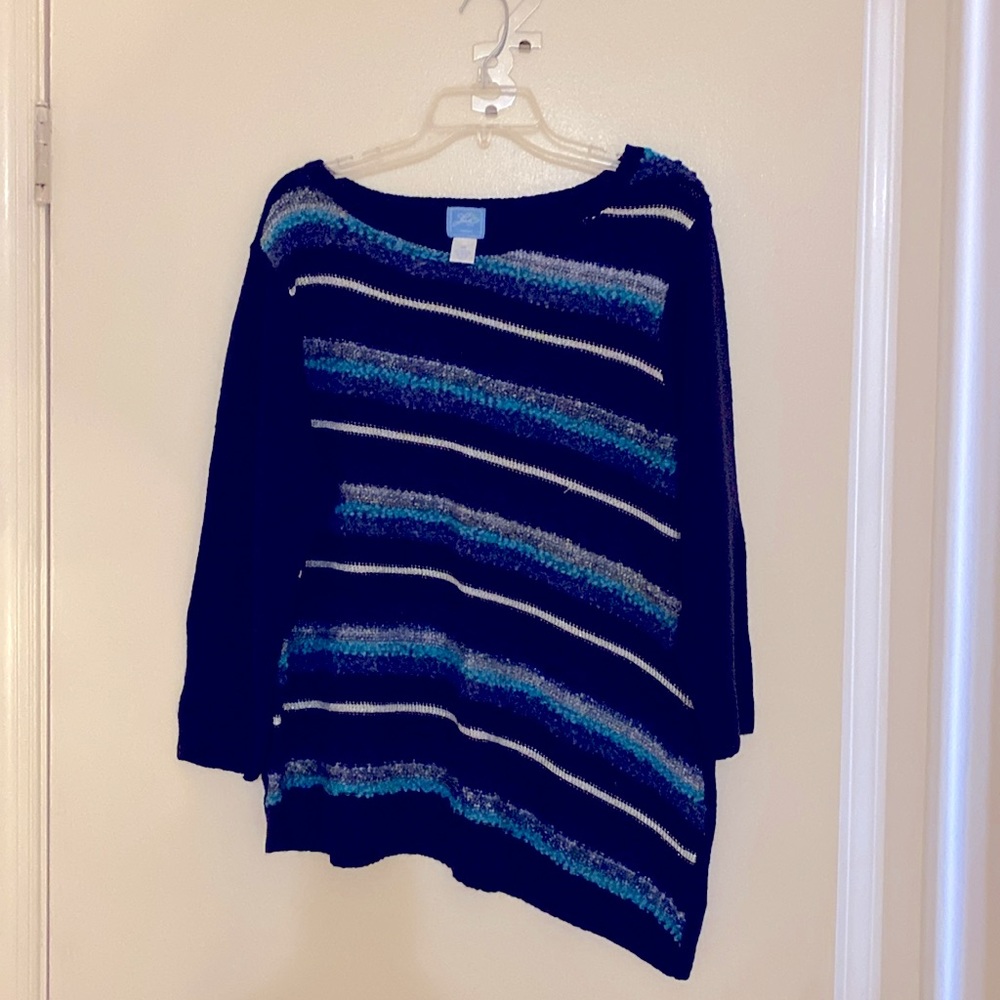 Sweater to match navy slacks, posted.